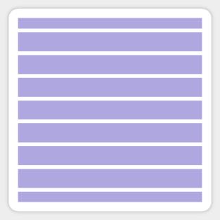 Narrow lilac and white stripes 4 Sticker